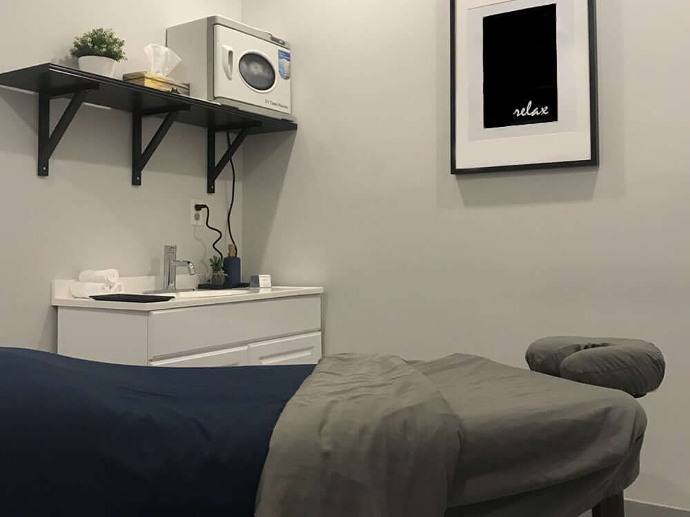 One of the massage therapy room in Runway Health.