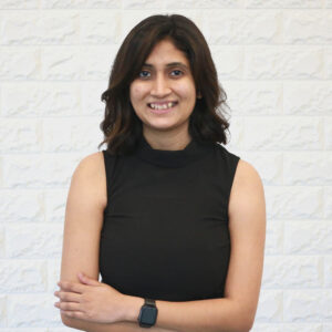 A profile photo of Pooja Parekh, a female physiotherapist at Runway Health which has locations in Markham and Newmarket.